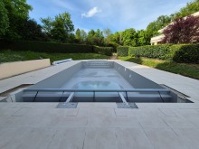 Rénovation complète d'une piscine de résidence sur la commune d'Ecully : Dimension 13 par 6.50 ml