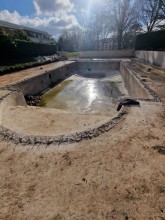 Rénovation complète d'une piscine de résidence sur la commune d'Ecully : Dimension 13 par 6.50 ml